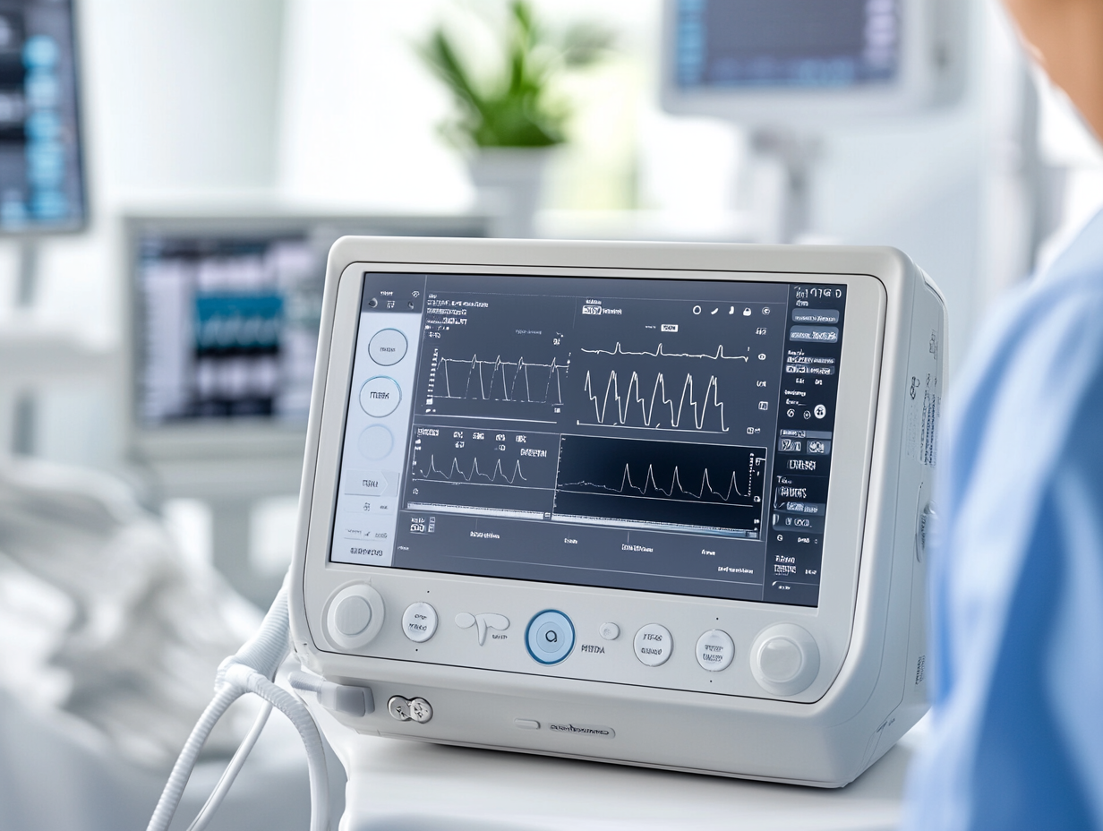 a medical equipment with a monitor